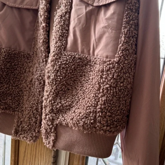 UpWest Mauve Teddy Jacket with Pockets - Picture 3 of 8